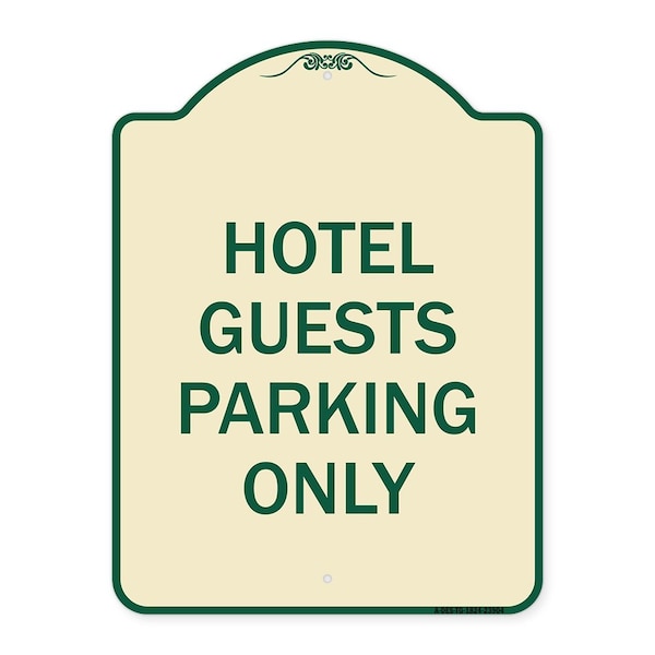 Signmission Hotel Guest Parking Only Heavy-Gauge Aluminum Architectural Sign, 24" x 18", TG-1824-23904 A-DES-TG-1824-23904 - main